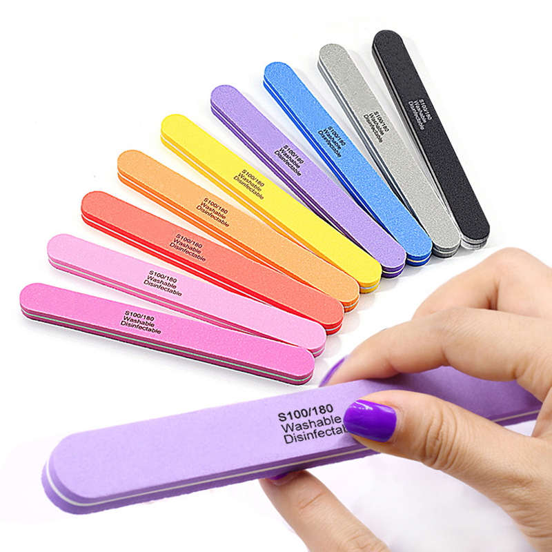 Nail Art Pinterest - 10 stks/partij Professionele Nagelvijlen 100/180 Wasbare
