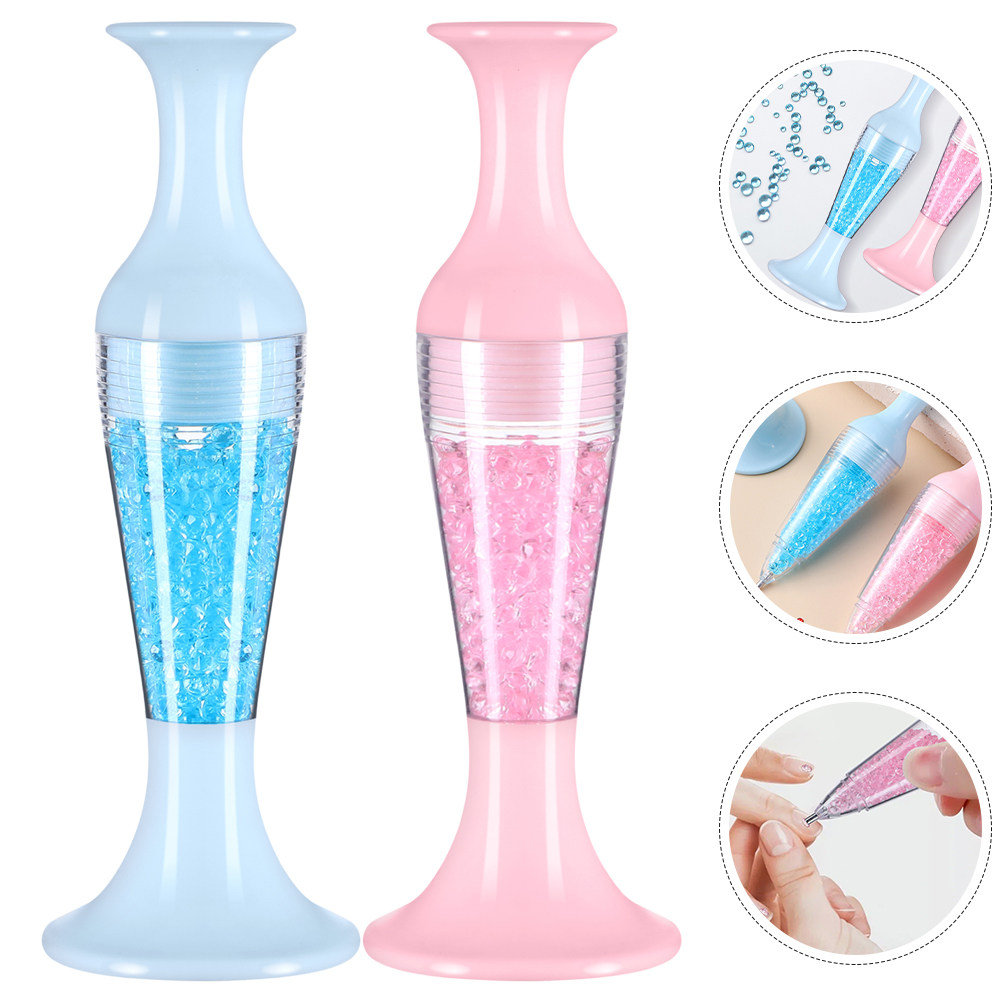 Nail Art Painting - 2 stuks Diamond Art Pen, bloemvaasvormige