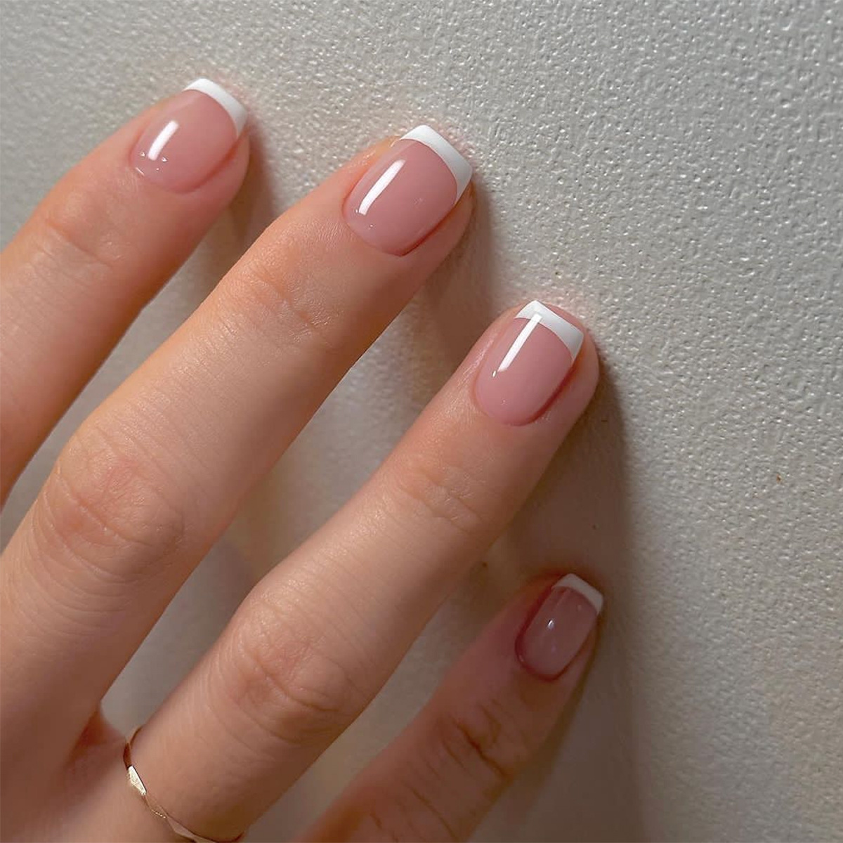 Nail Art French Nails - 24 stuks/set korte nepnagels voor vrouwen