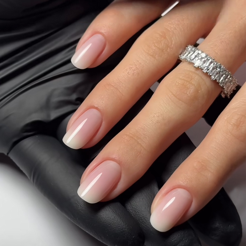 Nail Art French Nails - 24 stuks eenvoudige ballet glitter afneembare