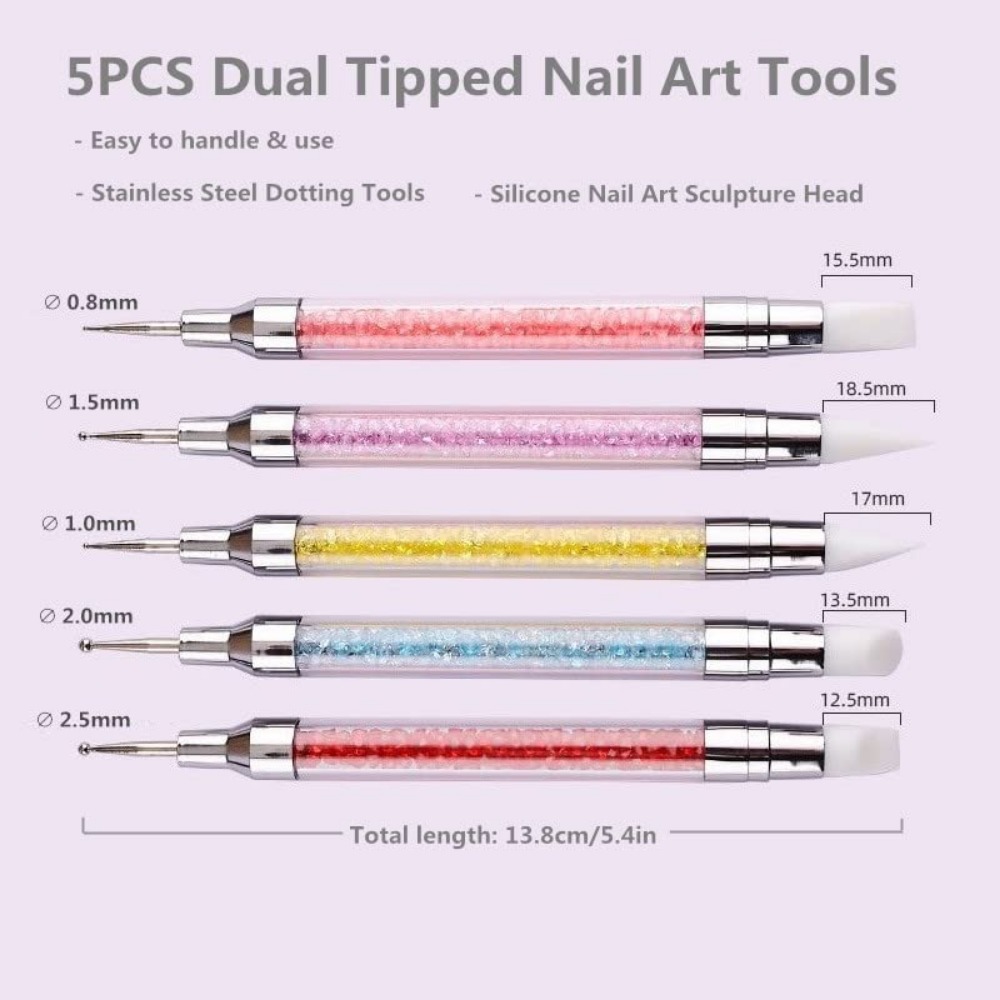 5 stuks dubbelzijdige nagelkun - Nail Art Painting recensie en prijs