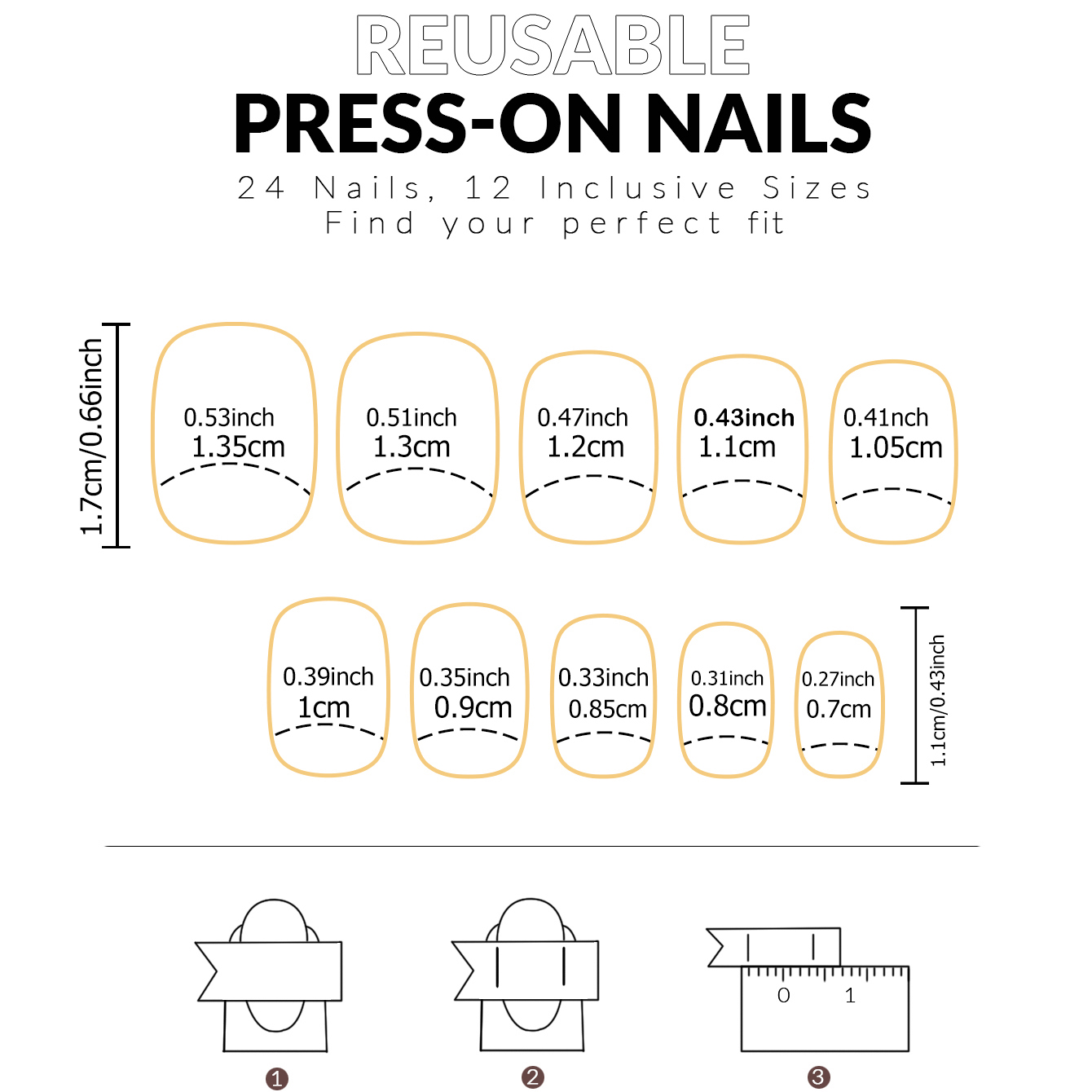 24 stuks Franse witte rand kor - Nail Art French Nails recensie en prijs