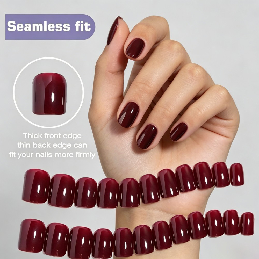 24-delige set wijnrode Cat-Eye - Nail Art Red Wine Cat Eye recensie en prijs