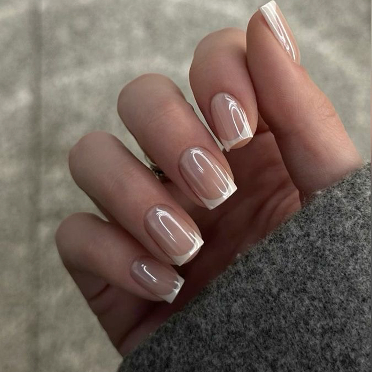 24 stuks kort vierkant handgem - Nail Art French Nails recensie en prijs