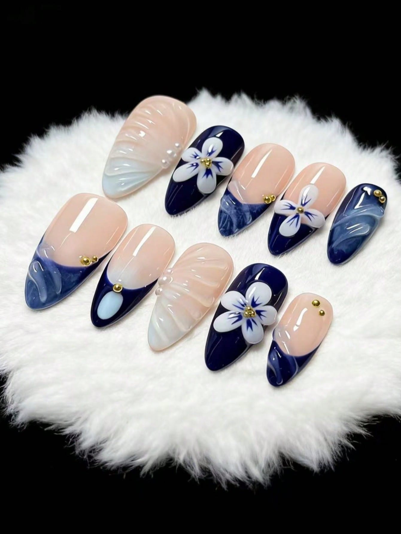 10-delige set met reliëfpatroo - Nail Art French Nails recensie en prijs