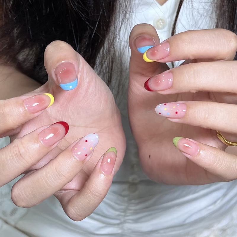 24 stuks amandelvormige kunstn - Nail Art French Nails recensie en prijs