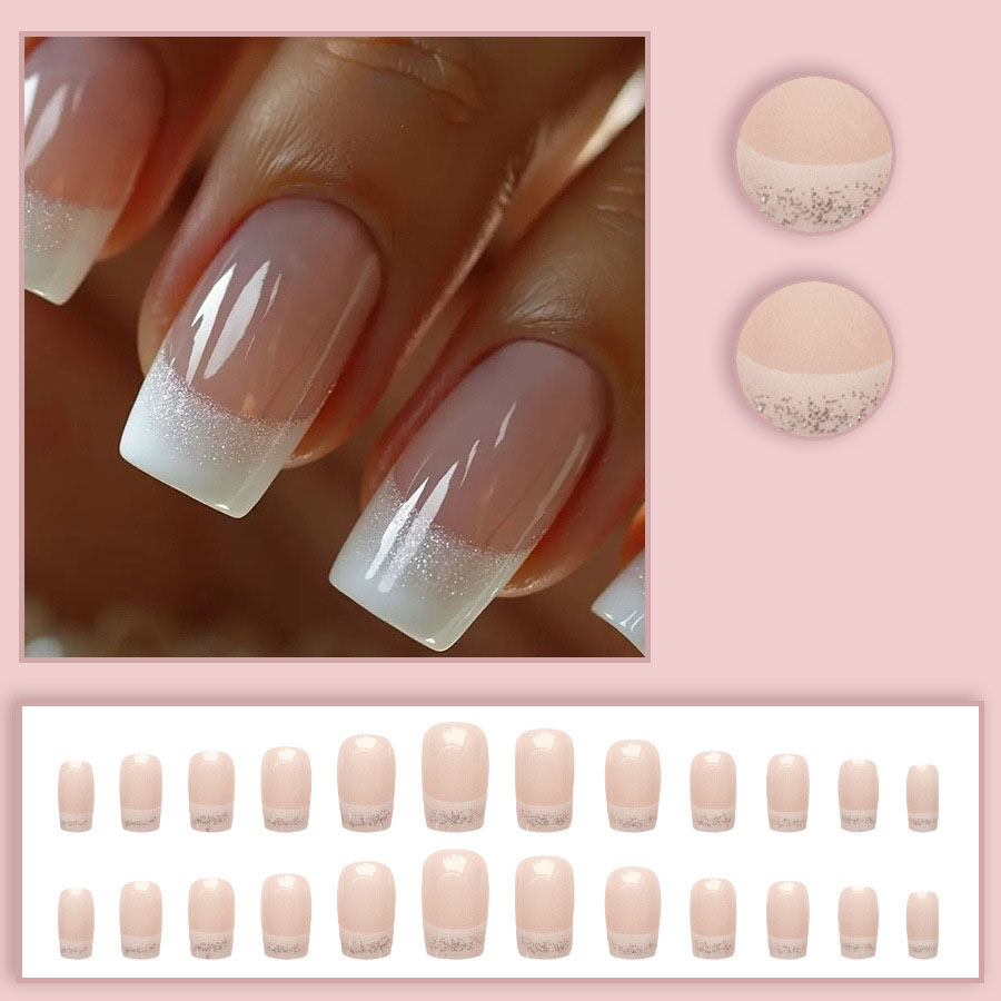 24 stuks/set Medium Vierkante  - Nail Art French Nails recensie en prijs