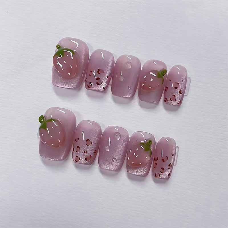 10 stuks vrouwen wijnrood hand - Nail Art Red Wine Cat Eye recensie en prijs