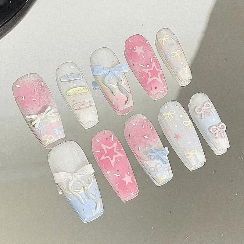 10 stuks Franse zoete, koele,  - Nail Art French Nails recensie en prijs