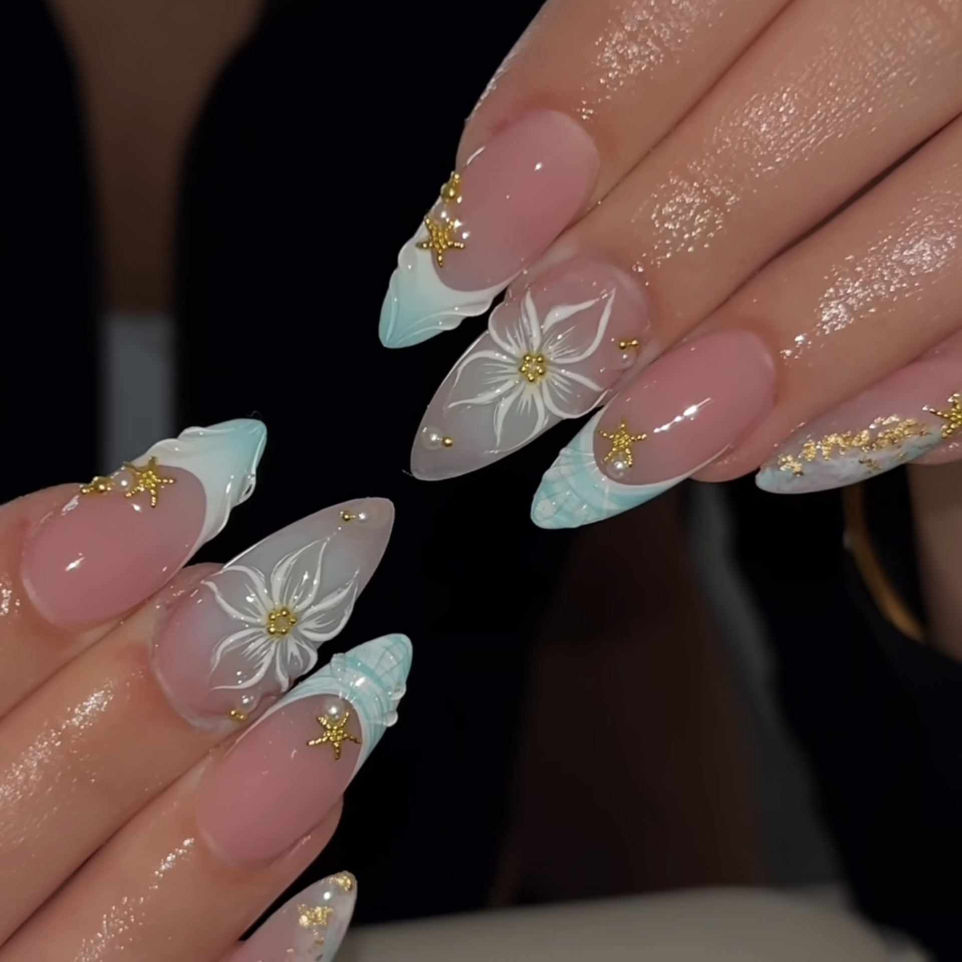 24 stuks amandelvormige opzetn - Nail Art Red Wine Cat Eye recensie en prijs