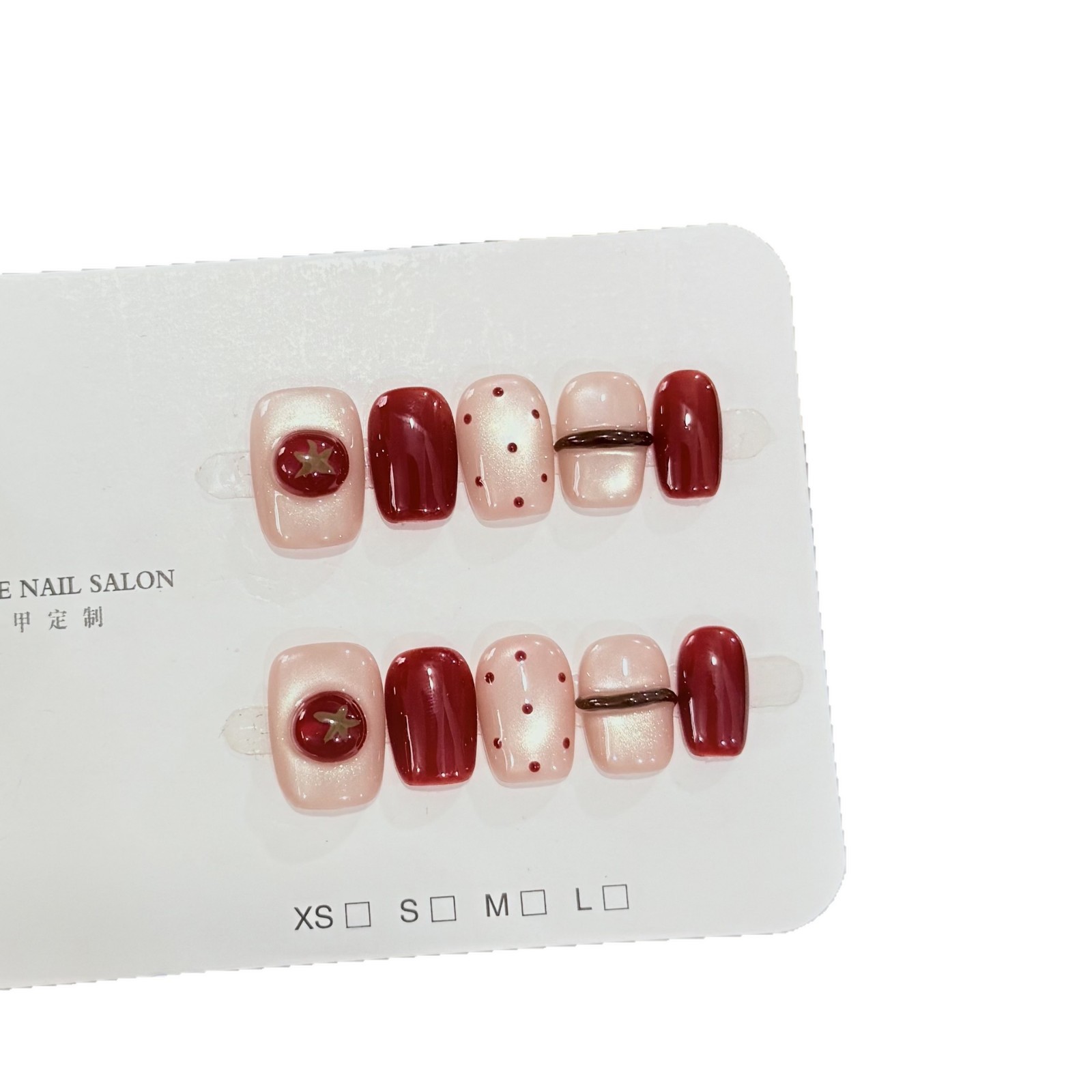 10 stuks Nude Parel Cat Eye Wi - Nail Art Red Wine Cat Eye recensie en prijs
